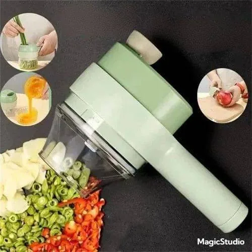 4 in 1 Electric Vegetable Cutter | Rechargeable